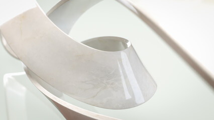 The White marble Abstract Background 3D rendering.