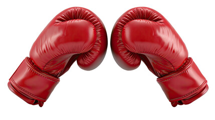 Ready to Rumble: A pair of vibrant red boxing gloves pose a symbol of power, determination, and competitive spirit in the realm of sports.