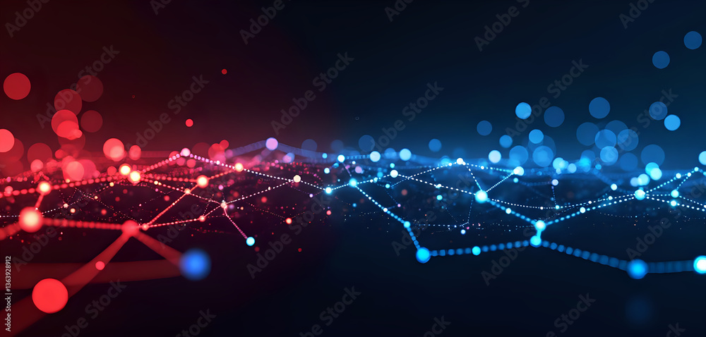 Wall mural an image of a graph on a dark background