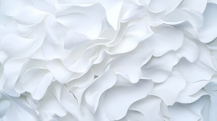Abstract White Paper Texture with Wavy and Folded Forms in Soft Light Creating a Delicate Elegant Pattern