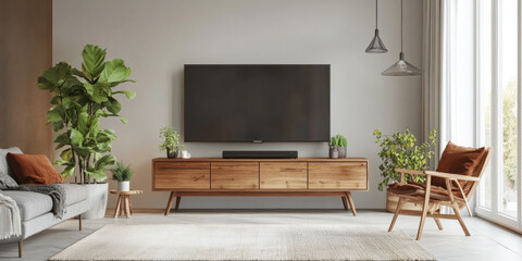 Modern Living Room with Natural Accents