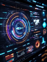 Obraz premium Futuristic Tech HUD Interface.