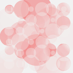 Abstract pink circles on white background, graphic design, bokeh effect, modern, soft colors, geometric shapes