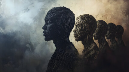 A compelling visual representation of the struggles faced by minority groups in society.