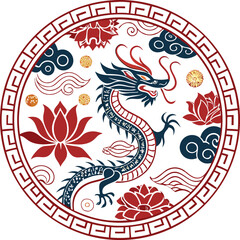 Fototapeta premium Circular pattern of Chinese style