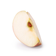 Piece of fresh ripe apple isolated on white