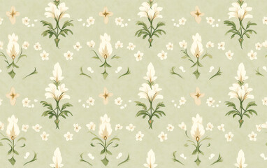 Retro style floral texture art background
