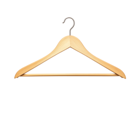 wooden coat hanger, A wooden hanger on transparent background