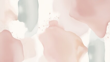 Fototapeta premium A soft minimalist abstract artwork with pastel watercolor textures