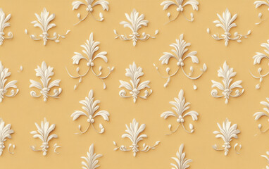 Fototapeta premium Retro style floral texture art background