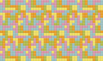 Block patterns, background images, and materials drawn in pale colors