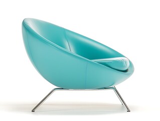 Teal Modern Lounge Chair.