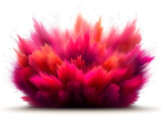 A vibrant explosion of colorful pigments against a plain white background