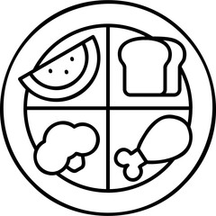 Eat Balanced Portion Icon