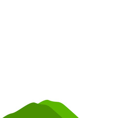 Fototapeta premium Green Mountain Illustration