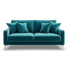 Fototapeta premium Teal modern sofa design