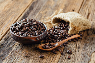 coffee beans in sack