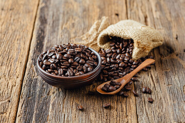 coffee beans in sack