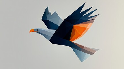 Fototapeta premium Geometric eagle soaring