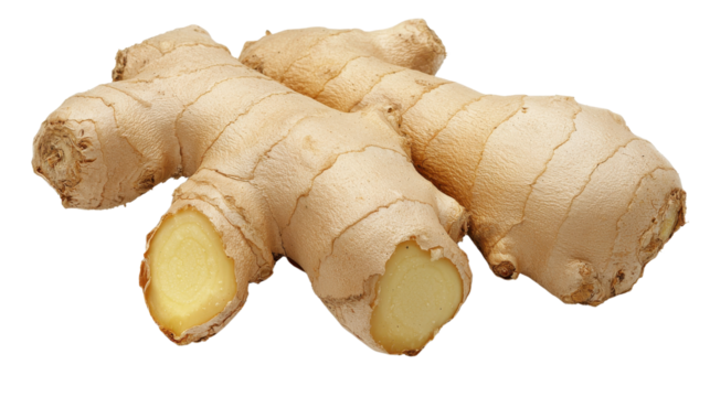 Fresh ginger root with a smooth texture and earthy color, ideal for culinary and health applications.
