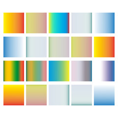 Obraz premium Gradient square collection. Colorful spectrum tones. Smooth vector transitions. Bright gradient backgrounds.