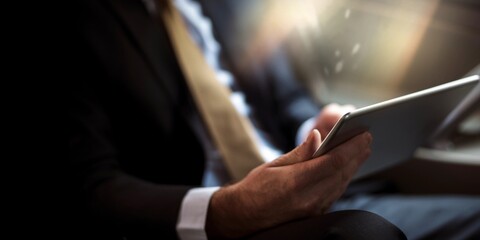 Businessman using a digital tablet
