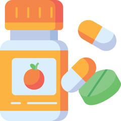 Vitamin Suplemen Illustration