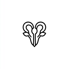 Obraz premium Ram Heart Logo