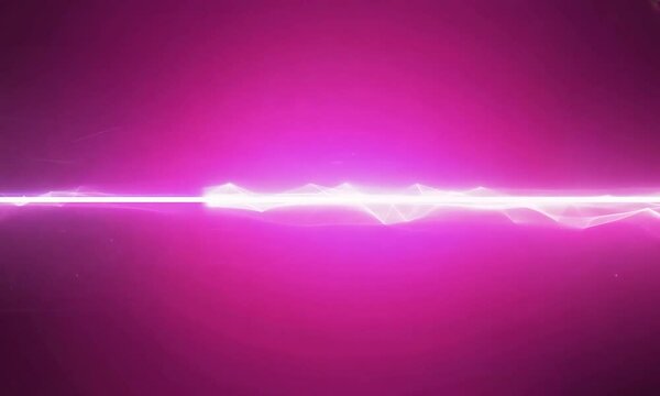 Animation of line progress, pink neon background. Design. Abstract loading process, concept of technology and IT.