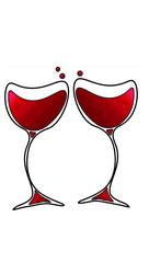 赤ワインで乾杯