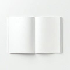 Naklejka premium Blank open book ready for notes and creative writing.
