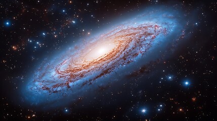 Fototapeta premium Spiral galaxy in deep space. (92)