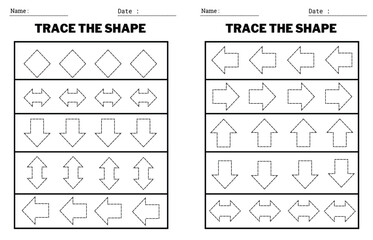 Vector illustration. Coloring book letter for kids. Worksheet for preschool, kindergarten, and school age. Trace line.