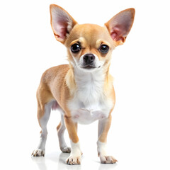 chihuahua puppy on white background