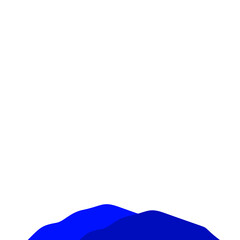 Fototapeta premium Dark Blue Mountain Illustration