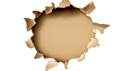 a torn piece of paper revealing a blank space behind it creating