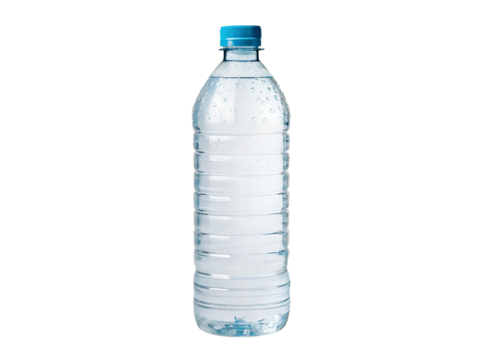 High-quality water bottle PNG cutout on a transparent background, isolated on white, perfect for product listings, e-commerce, and digital marketing