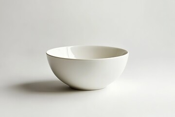 White ceramic bowl on a minimalistic elegant backdrop