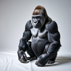 Fototapeta premium Mysterious Gorilla: A Study in Strength and Anonymity