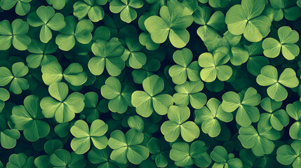 Four-leaf clover pattern design background