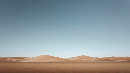 Fototapeta premium Vast desert expanse under a serene sky