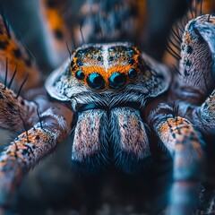 Close up view of a Hairy Spider 