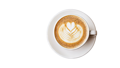 a beautifully crafted cup of coffee with intricate latte art fea