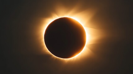 Obraz premium Total solar eclipse, sun corona.