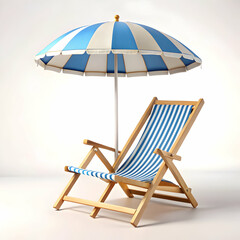 beach chairs and umbrella