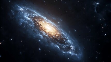 Fototapeta premium Spiral galaxy in deep space. (83)