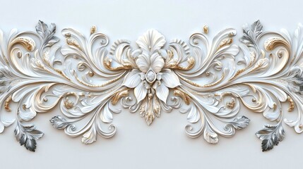 Intricate Floral Wall Decoration with Elegant Design and Textures