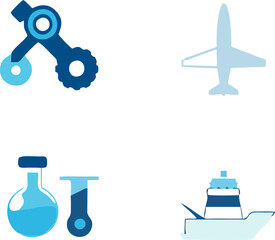 Transportation and Industry Icons Set