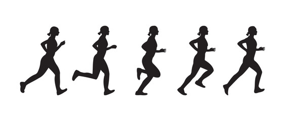 female runner silhouette