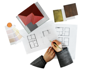 Architect writing plan png sticker, transparent background